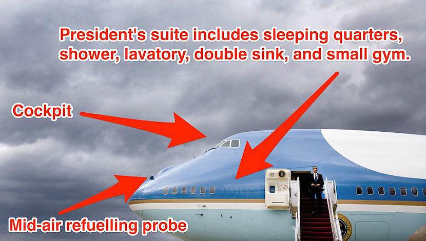 Iespaidīgi! Apskati ar ko ir aprīkota ASV prezidenta lidmašīna.
