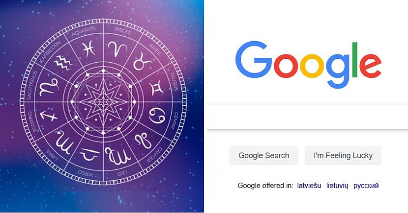 Zodiaka zīmes un pirmie rezultāti, ko par tām piedāvā «Google»