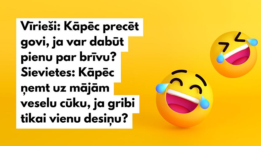 Pasmejies - mazliet rupji un smieklīgi joki (10 joki)