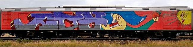  Autors: bbs1 Daži vagoni ar grafiti!