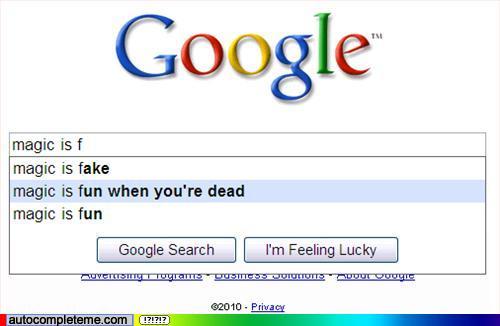 Maģija ir jautra ja esi miris... Autors: MiniMe Googles rezultāti