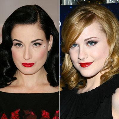 Evan Rachel Wood un Dita von... Autors: Hibrits Slavenības, kas ellīgi līdzinās citām slavenībām