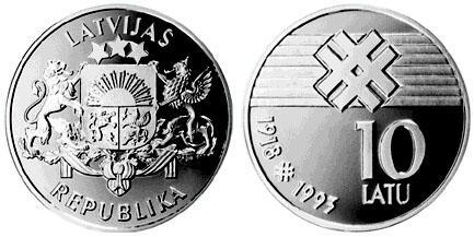 Latvijas Bankas monēta  10... Autors: smogs Latvijas nauda