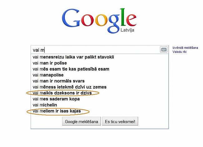  Autors: Moonwalker Ko latvietis meklē Google? 2. daļa