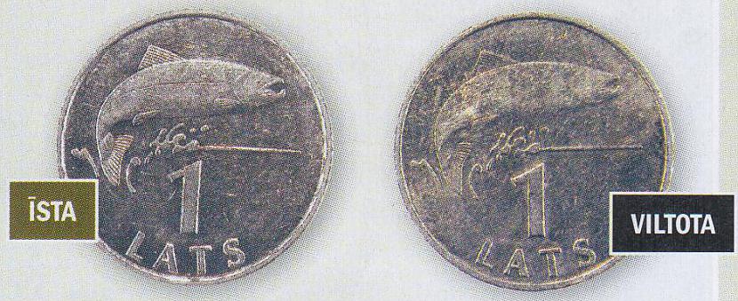 Viltota monēta izgatavota no... Autors: Krishin Latvijas naudas viltotāji