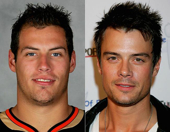 Ryan Getzlaf un Josh Duhamel Autors: King Ring Hokejistu un aktieru vienādības.