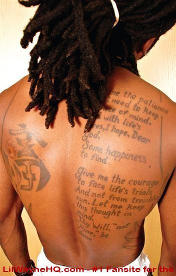 lūgšana uz viņa muguras... Autors: Lil Beast Lil Wayne Tattoos