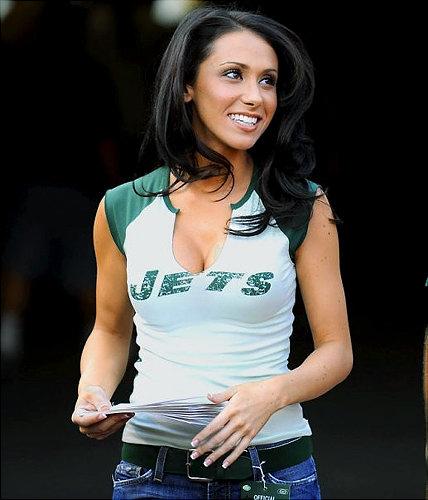 Jen Sterger, game day host for the NY Jets W Hotel Hoboken Grand