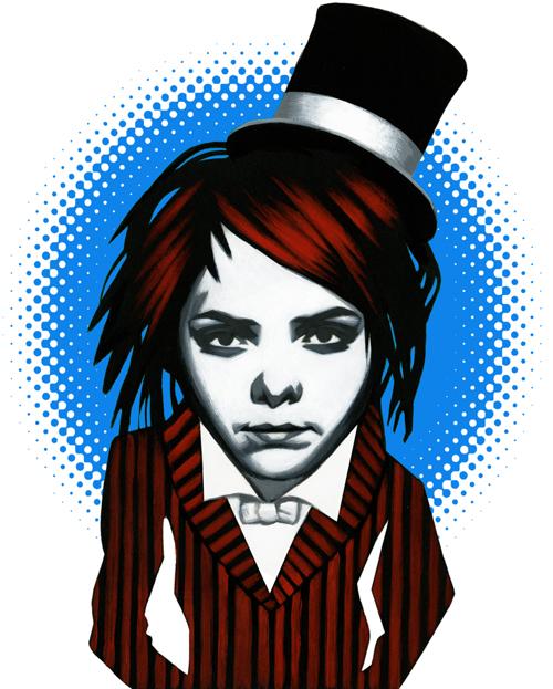 Gerard Way on Glam Rock Autors: Krekeris Ilustrācijas