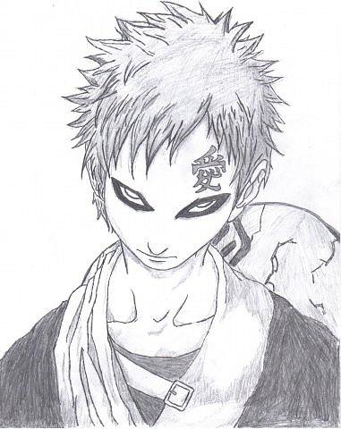 Gaara of the Sand Autors: Ļusajs Mani zīmejumi par anime Naruto