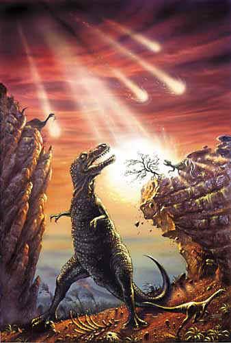 Versija Nr 1 Zemei trāpīja... Autors: Orims kāpēc izmira dinozauri....?