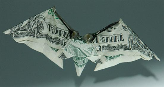 Sikspārnis Autors: blū Money origami
