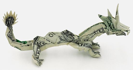Pūķis Autors: blū Money origami