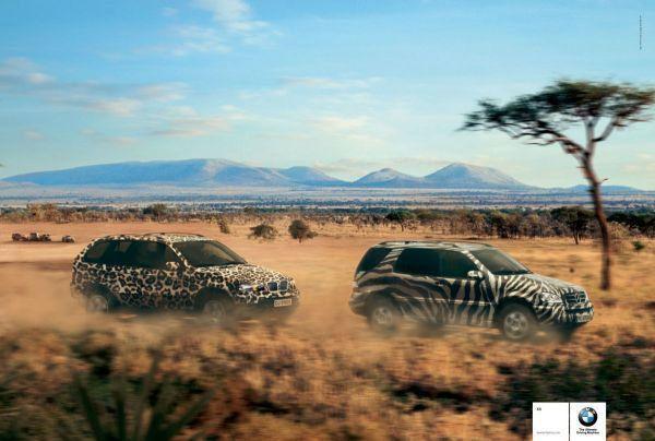 BMW X5 leopards dzenās pakaļ... Autors: GBlack Auto brendu reklāmas karš