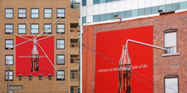 CocaColas reklāmaAtsvaidzina... Autors: Fosilija 20 Lielākās reklāmu ēkas.