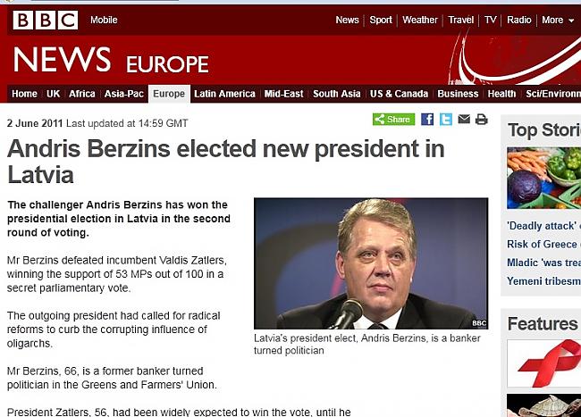 BBC news FAIL Autors: ghost07 Latvijai jauns prezidents!!!