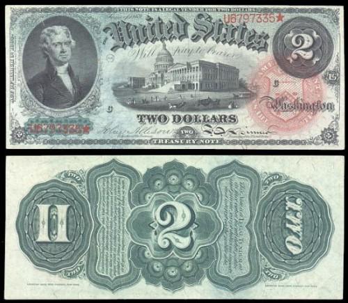 Uz tās joprojām ir attēlots... Autors: monta28 2-dolāru banknote