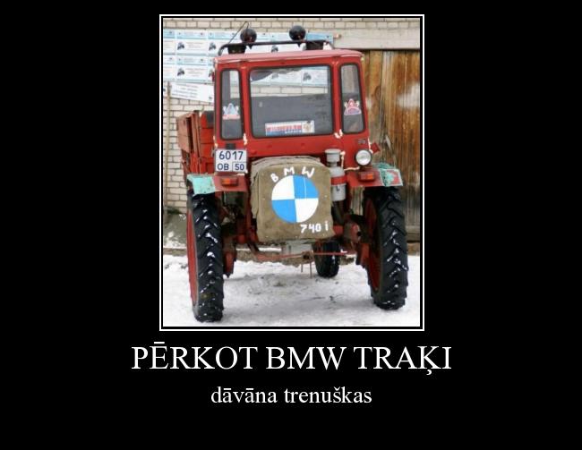 pērkot bmw traķi