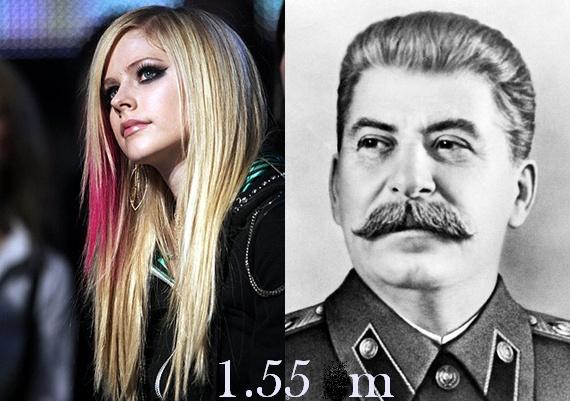 Avril Lavigne un Staļins Autors: Simkiwi Par kuru slavenību tu esi garāks?