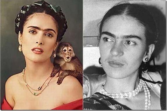 Selma Haijeka pret Frīdu Kahlo... Autors: elements Slaveni aktieri pret reāliem cilvēkiem