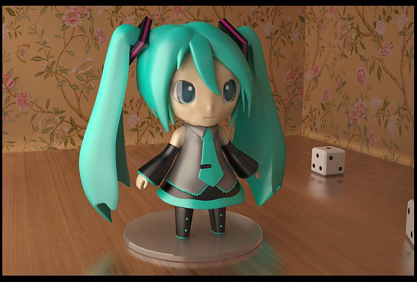 Miku Hatsune pārrenderēju ar... Autors: Velniņš Mani 3D darbiņi    II