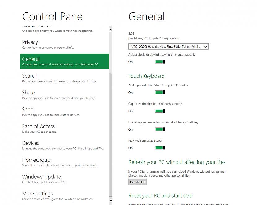 Šādi izskatās jaunais control... Autors: kaamis Windows 8 apskats