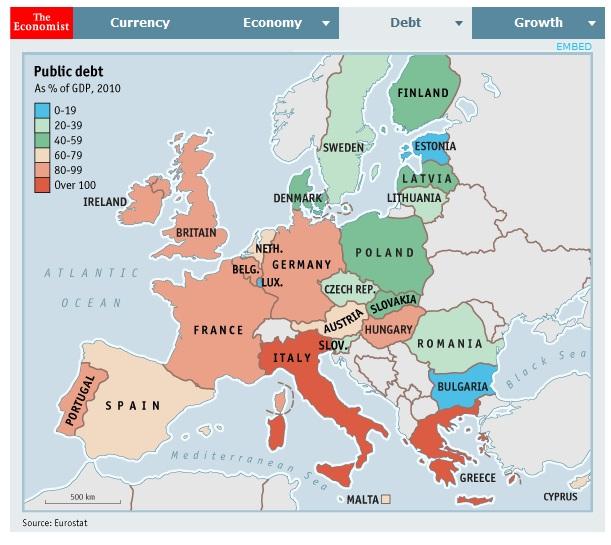 Eiropas valstu ārējie parādi... Autors: ghost07 Latvijas ekonomika kartēs un skaitļos