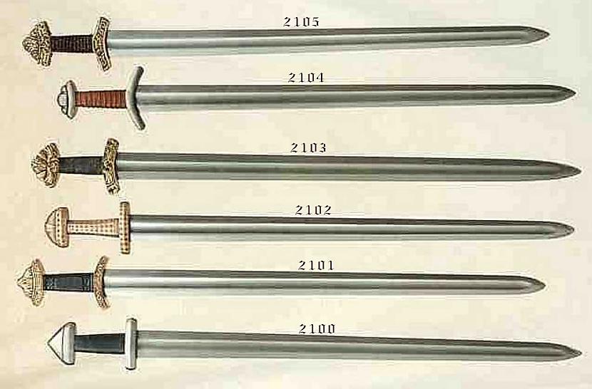 Vikingu zobeni Tos izmantoja... Autors: JancisB Zobeni. I Eiropā līdz 16. gs