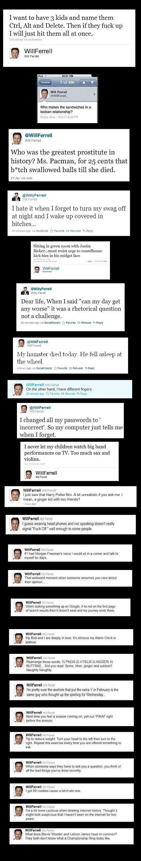Ļoti jauki D Autors: loliks123433 Will Ferrel smieklīgākie tvīti