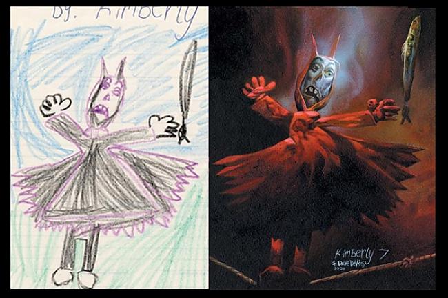  Autors: Lācis777 Bērnu zīmējumi, kas pārtaisīti par īstiem mākslas dar