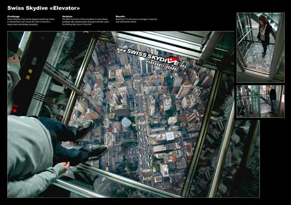 Swiss Skydive  Elevator Autors: battery Kreatīvas reklāmas - 3. daļa.