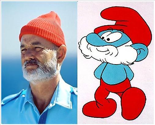 Bill Murray Papa Smurf Autors: janka11 Cilvēki kuri līdzinās mulfilmu tēliem