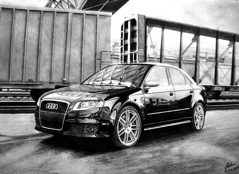 Audi RS4 A3 formāta lapa Autors: OsCar18 Mani jaunie automašīnu zīmējumi