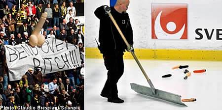 Hokeja fani Zviedrijā meta... Autors: AldisTheGreat Pasaulē trakākie sporta fani!