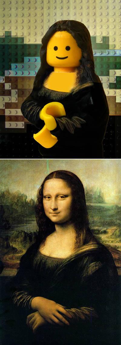 Leonardo da Vincis Mona Lisa Autors: AldisTheGreat 10 Slavenas gleznas atjaunotas par LEGO.