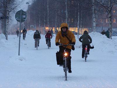 Ko TU domā par velosipēdistiem ziemā?