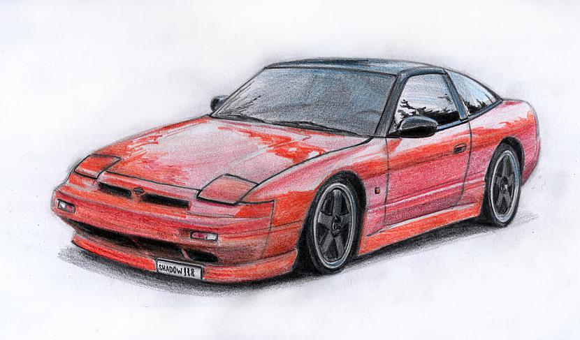 Nissan silvia нарисовать