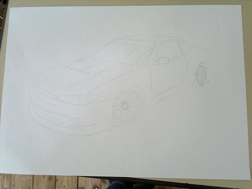 Tā nu te ir pats sākums... Autors: Rozā Vienradzis Mans Nissan zīmējums