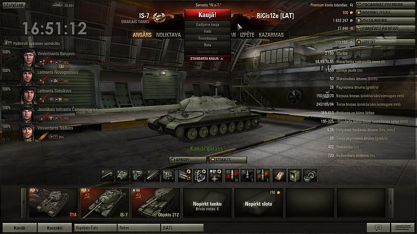 Šeit var spēlēt randomu... Autors: Fosilija World of Tanks(PC spēle)