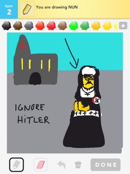 Minamais vārds  Nun Autors: BetaFlasher Ignorē Hitleru (Draw Something aplikācija)