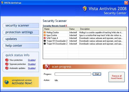 Vista Antivirus Izstrādātājs... Autors: Fosilija Ieskats viltus antivīrusos