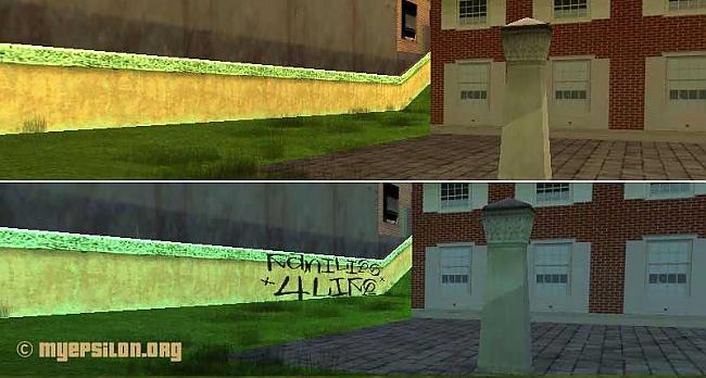 spoku siena ar grafiti un bez... Autors:  linards2 gta san andreas 3 mīti 4. daļa