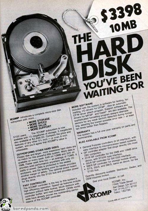 Cietais disks tiescaroni tāds... Autors: Fosilija Senas datoru reklāmas
