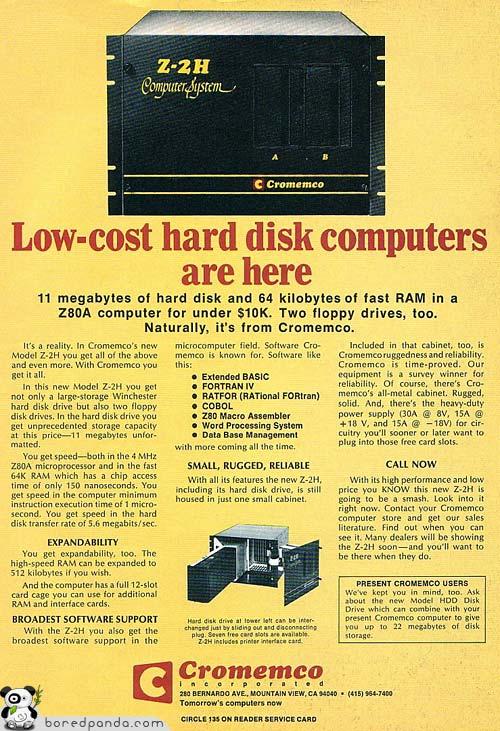 Zemo izmaksu dators ir klāt... Autors: Fosilija Senas datoru reklāmas