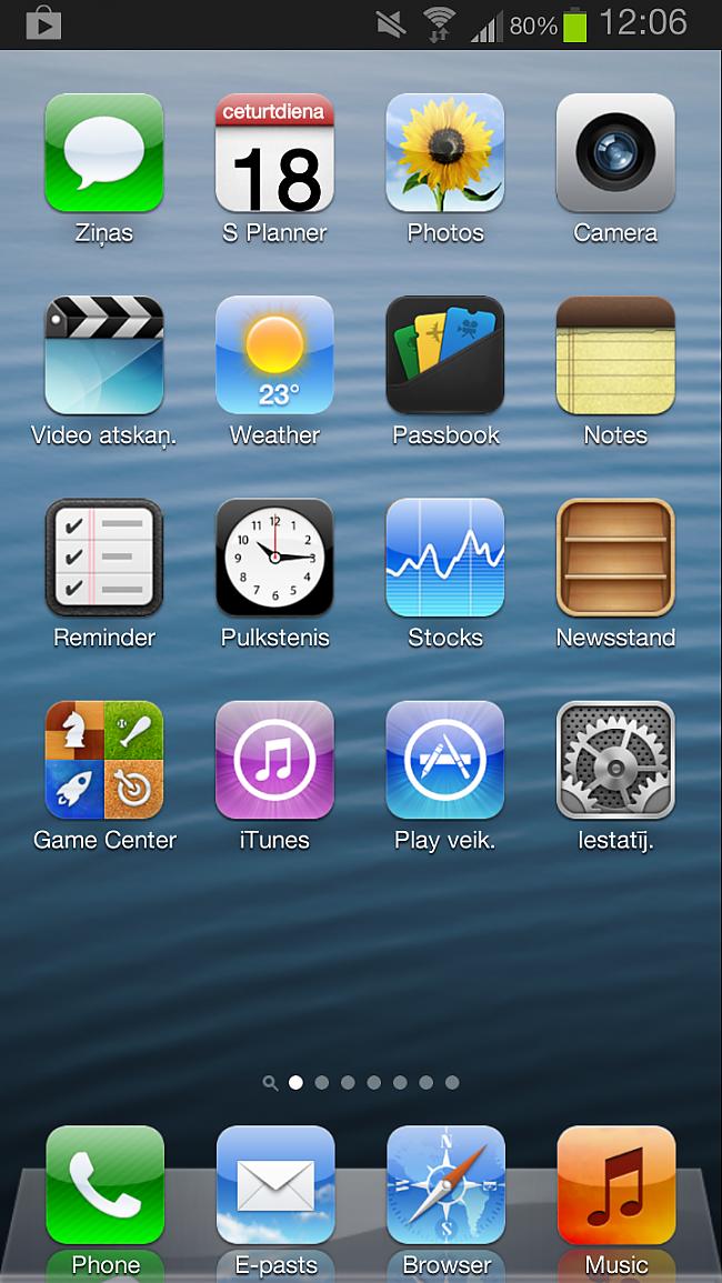 nbsp Tālāk ķēros pie iPhone 5... Autors: Laciz Android Launcheri