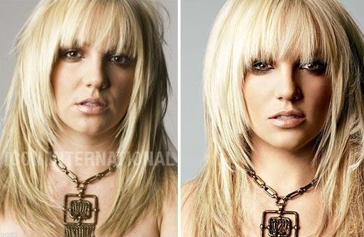 Britney Spears Autors: zegsī habit Before & After Photoshop