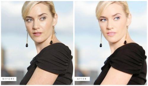 Kate Winslet Autors: zegsī habit Before & After Photoshop