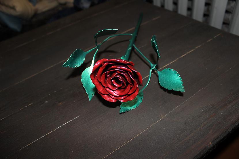  Autors: kpot Roze no metāla. Never ending rose. Metal rose hand made