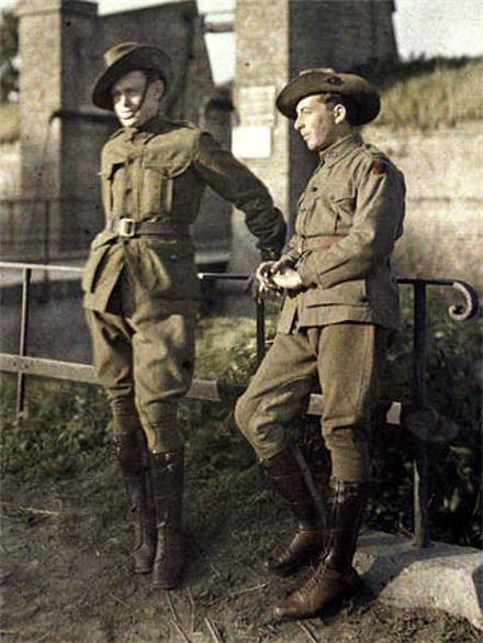 Austrāliescaronu karavīri Autors: Foxdais Pirmais pasaules karš krāsās.
