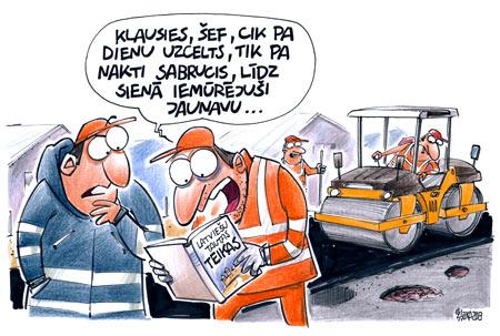 Stāv ielas malā policists un... Autors: cezijscs karikatūras šoferiem